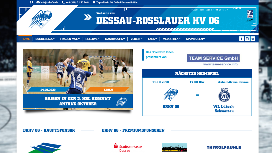 Startseite der DRHV 06 - Homepage