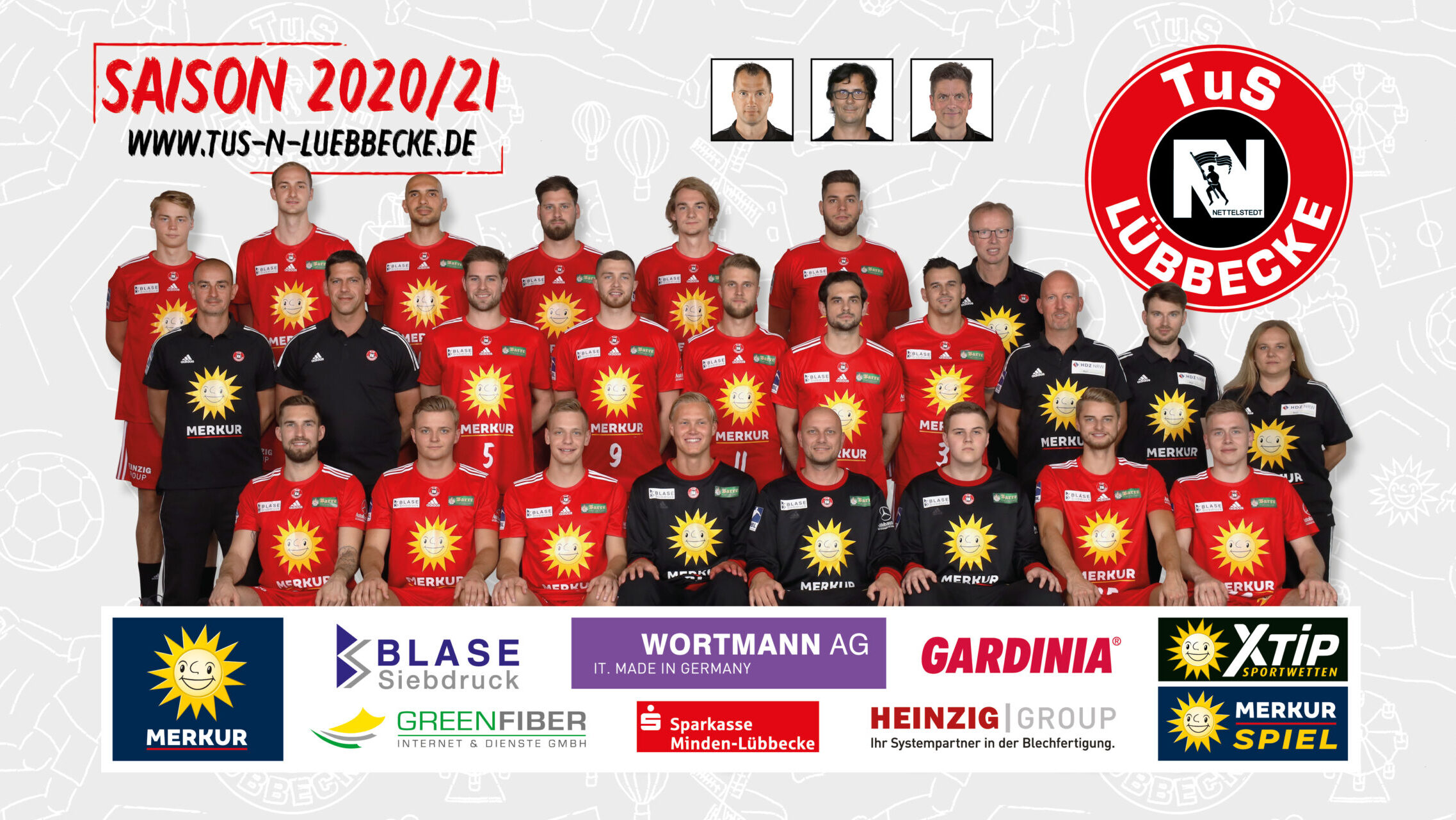 teamfoto-tus-n-lübbecke-2020-21 eamfoto TuS N-Lübbecke Saison 2020/21