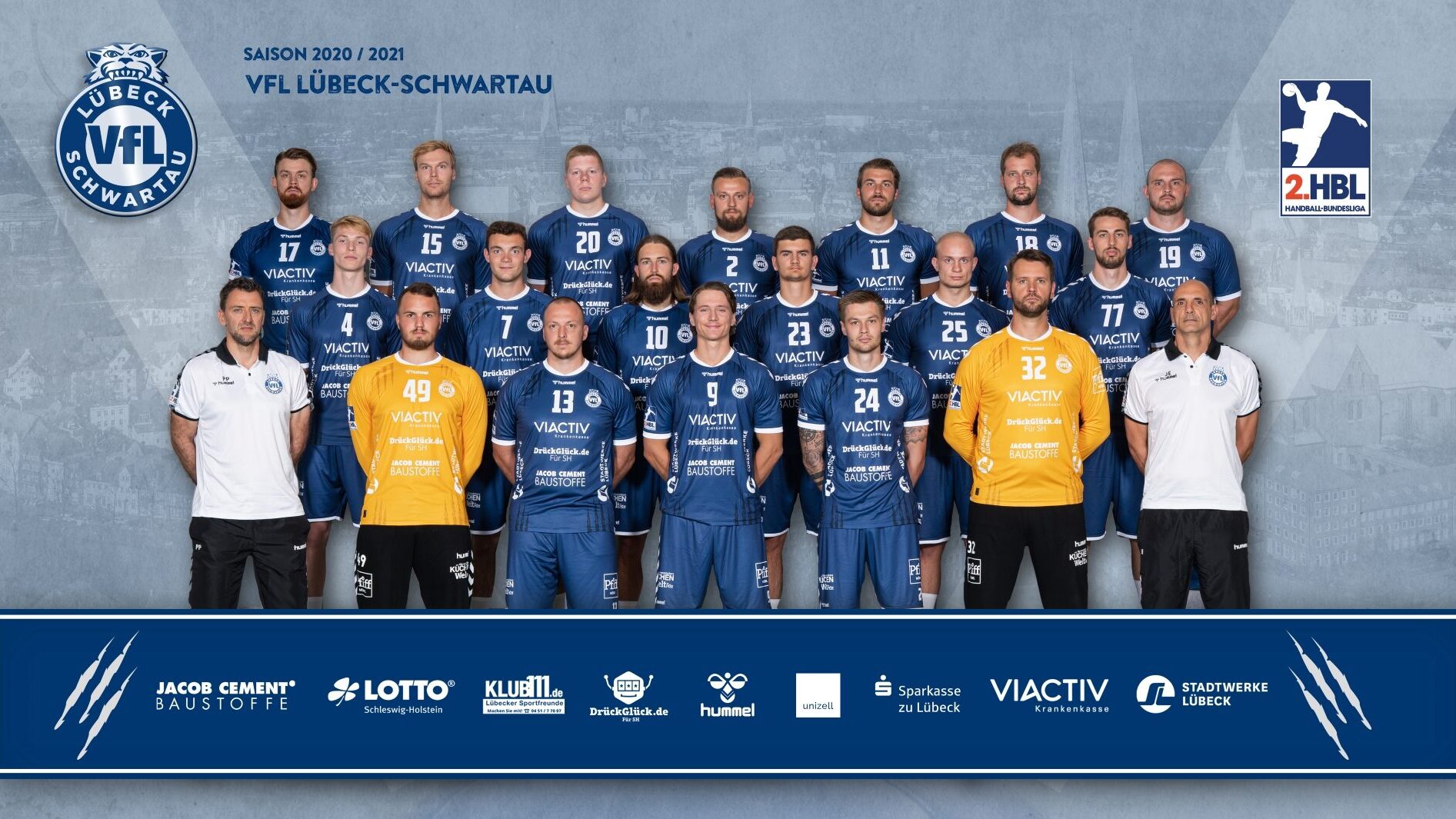 Teamfoto VfL Lübeck-Schwartau Saison 2020-21