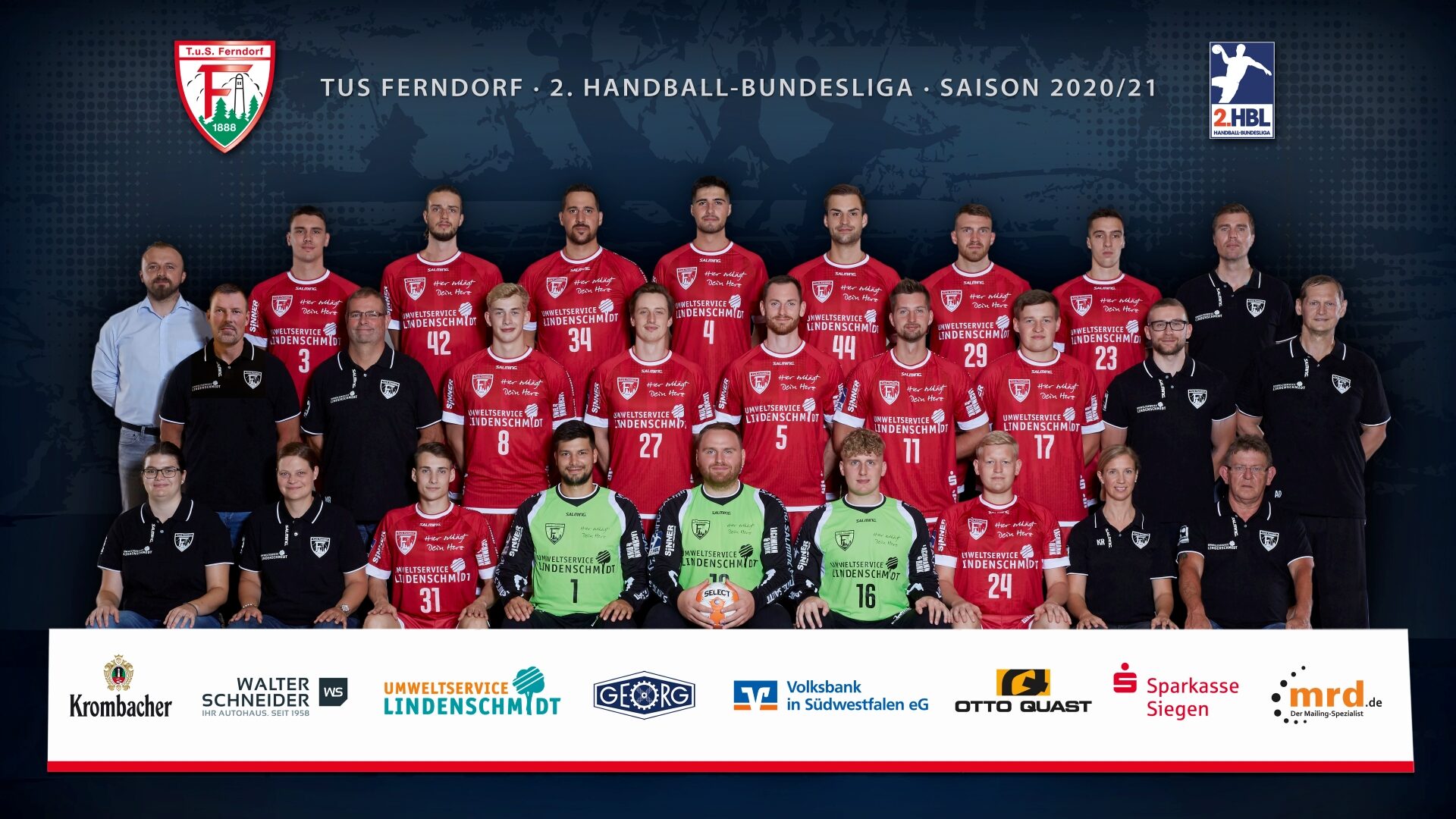 Teamfoto TuS Ferndorf Saison 2020/21