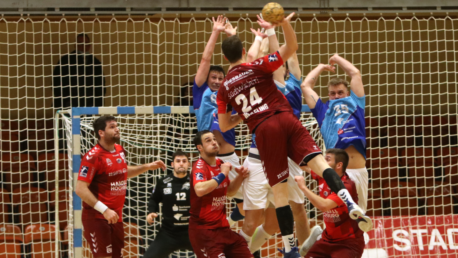 abwehr-bietigheim-1121 DRHV-Abwehr im Spiel gegen Bietigheim Saison 2021-22