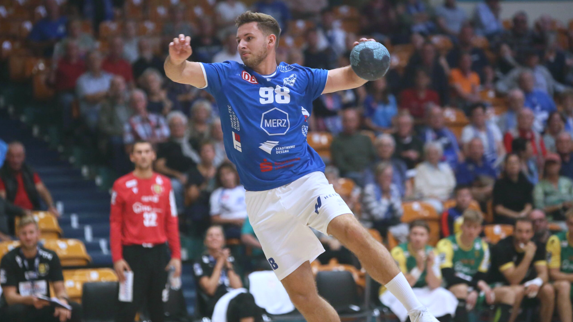 vb-rostock-pust-0922 Yannick-Marcos Pust im Spiel gegen den VfL Eintracht Hagen Saison 2022/23