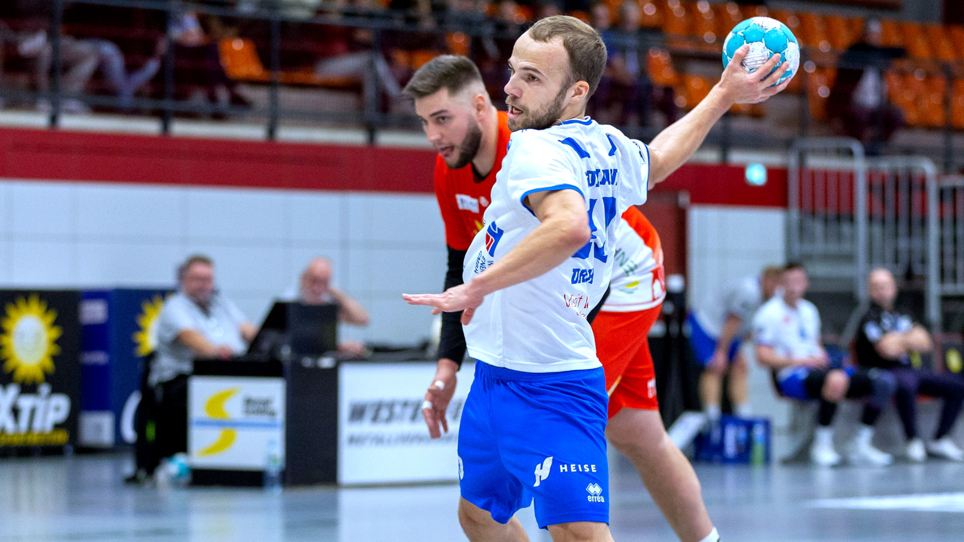 Vincent Sohmann im Spiel beim TuS N-Lübbecke Saison 2022/23