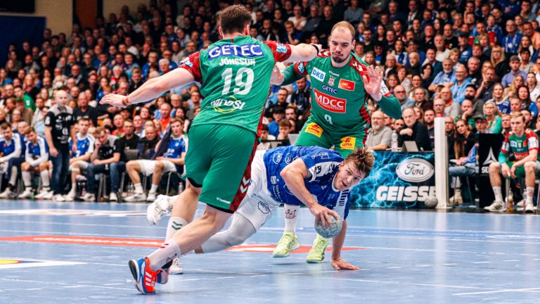 Fritz-Leon Haake im Spiel gegen den SC Magdeburg (2. Runde im DHB-Pokal Saison 2025/26)