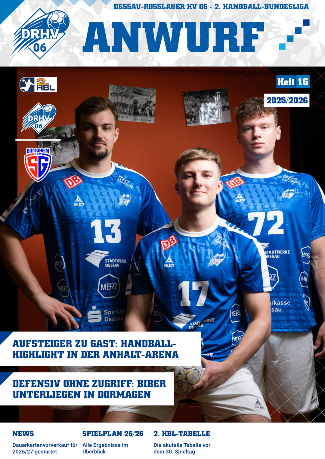 Cover Anwurf No. 16 Saison 2025/26