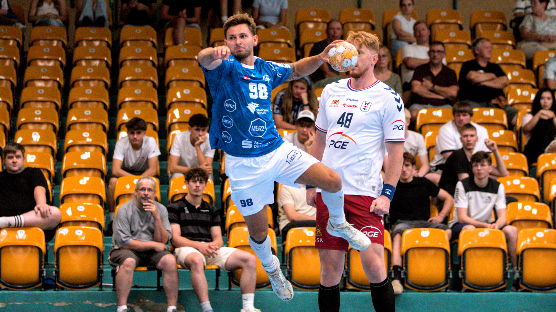 Yannick-Marcos Pust beim Testspiel gegen Danzig Saison 2026/27