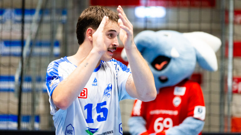 Marcel Nowak nach dem DHB-Pokalspiel beim ASV Hamm-Westfalen